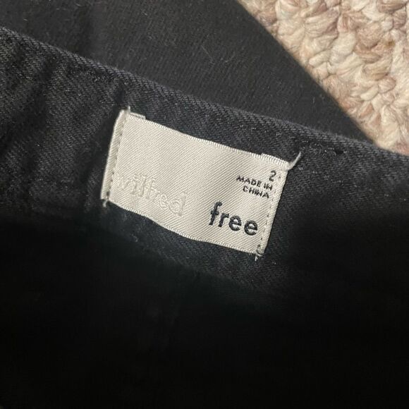 Aritzia Wilfred Free Ashika Carpenter Wide Straight Leg Pants High Waist- Size 2 - Picture 5 of 7